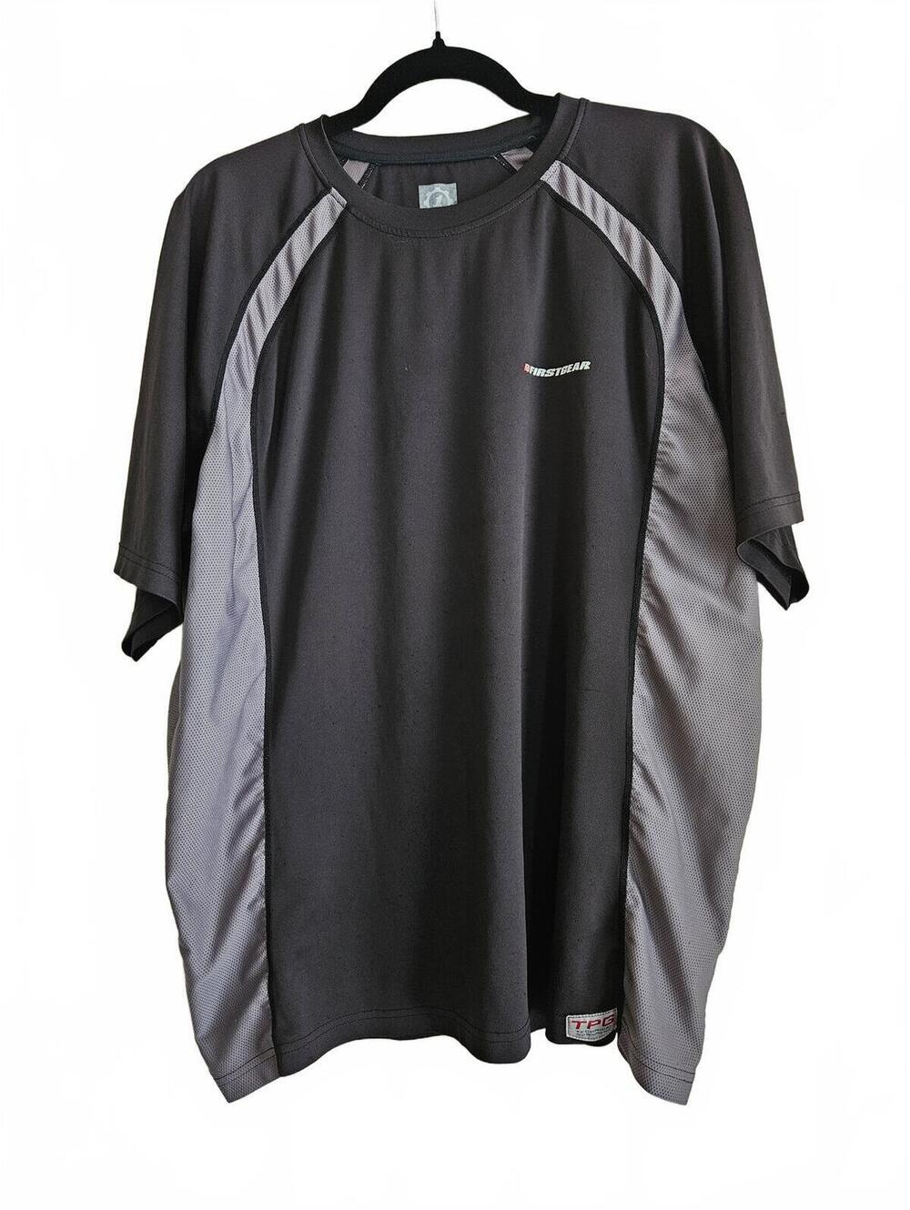 Firstgear Black and Gray Men's Athletic T-Shirt Size XL with 50+ UV Protection